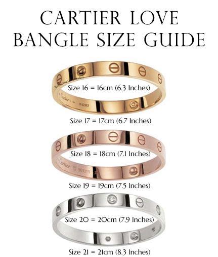 cartier love bracelet width mm|cartier love bangle size chart.